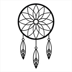 Native American Dream Catcher Vector Art
