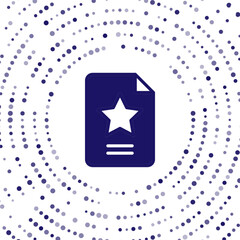 Blue Star constellation zodiac icon isolated on white background. Abstract circle random dots. Vector