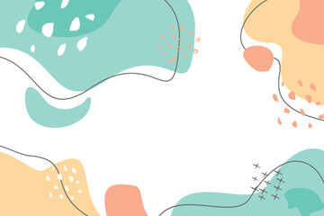 Abstract background Hand drawing various shapes and doodle objects EPS.10