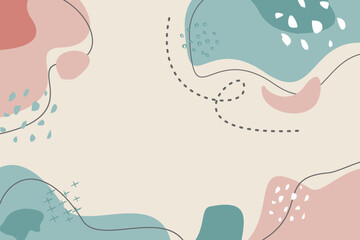 Abstract background Hand drawing various shapes and doodle objects EPS.10