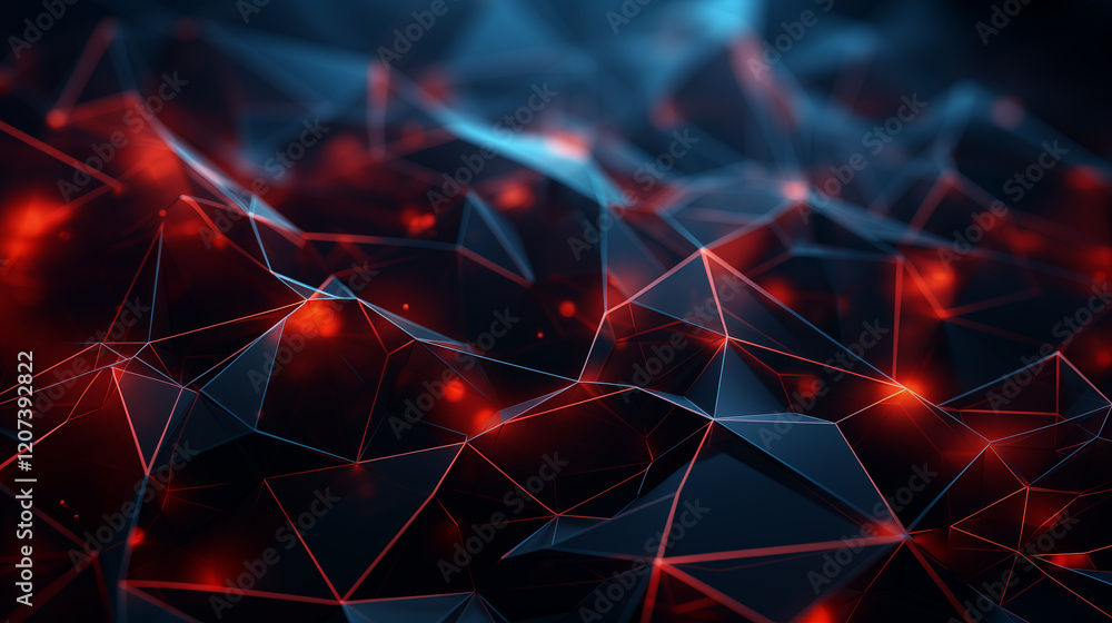 Wall mural a computer generated image of a red and blue line