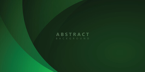 modern vector paper layer circle dark green abstract background