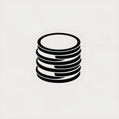 Vector of a stack of coins.