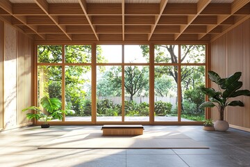 Interior empty room minimalist background