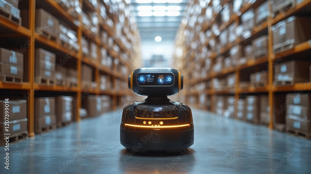 Poster exploring the benefits of robotic process automation on operational costs in a warehouse setting