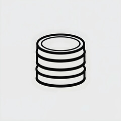 Vector of a stack of coins.