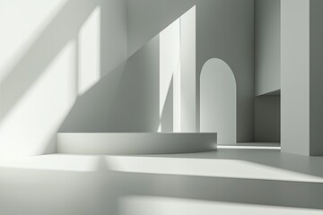 Fototapeta premium Interior empty room minimalist background