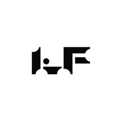 LF monogram logo design letter text name symbol monochrome logotype alphabet character simple logo