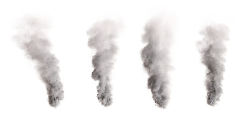 Smoke set. Realistic steam 