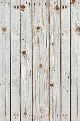 Fototapeta premium Weathered White Wooden Planks Rustic Texture