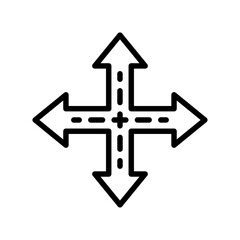 Obraz premium Crossroads vector icon