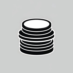 Vector of a stack of coins.