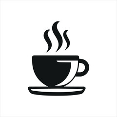 Coffee and tea cup icon, logo symbols vector illustration silhouette image template.eps 10.