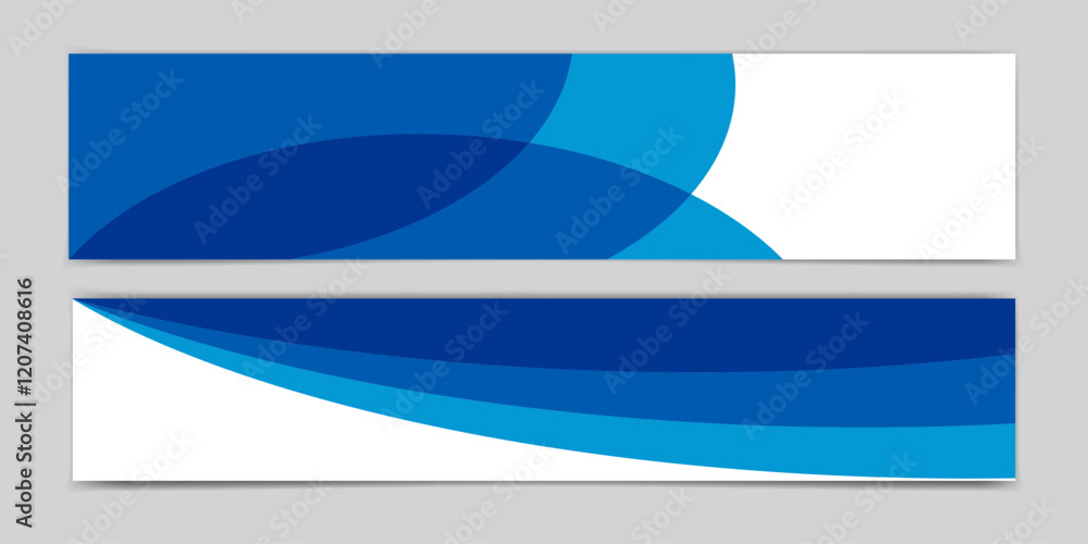 Wall mural divider header for app, banners or posters. set of template dividers shapes for website. curve lines