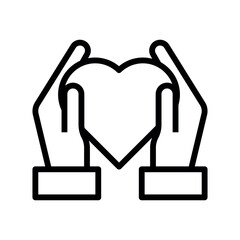 Compassionate Hands vector icon