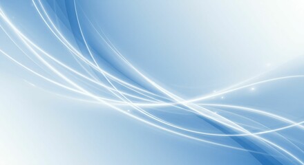 Elegant Abstract Blue Wave Background with Smooth Flowing Lines and Sparkling Highlights"