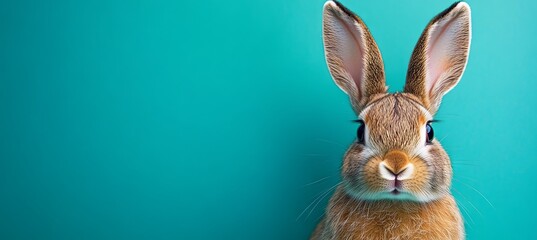 Bunny rabbit ears headband headgear on a green background banner.