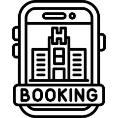 Fototapeta premium Online booking Icon