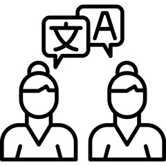 Obraz premium Language arts Icon