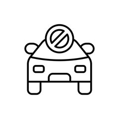 Car free day outline icons, minimalist vector illustration ,simple transparent graphic element .Isolated on white background