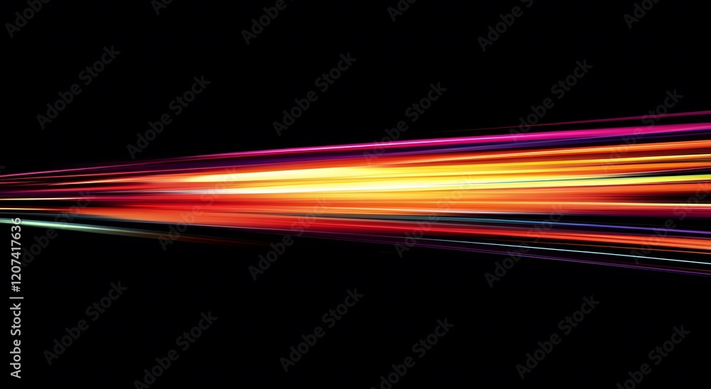 Poster representing the fast data transfer speeds in digital fiber optic network technology, which creates 
