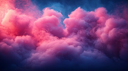 Fototapeta premium Dramatic Pink and Blue Sunset Clouds
