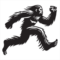 Powerful Bigfoot Sasquatch Vector Artwork
