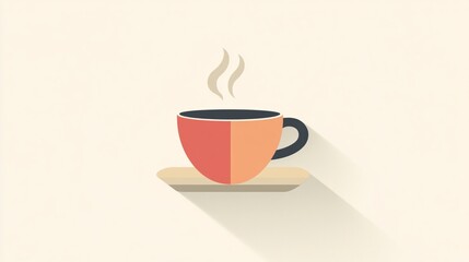 Obraz premium A cup of coffee with steam rising from it