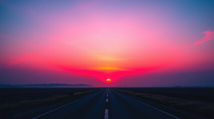 Fototapeta premium Sculptural clay art glowing with bioluminescent colors. Red heart-shaped sunset sky, modeled shapes, textured, natural light effects, vibrant glow, love background