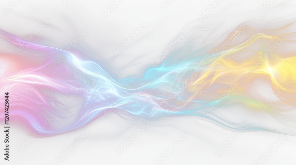 Leinwandbilder dynamic energy waves in vibrant colors create abstract and minimalistic design. flowing lines and br