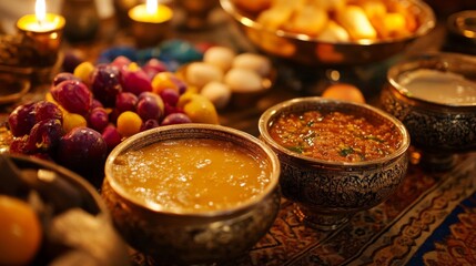 Aromatic and flavorful food on a beautifully set table