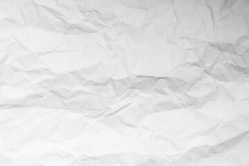 Grunge wrinkled white color paper textured background with copy space. Use for decoration or layer