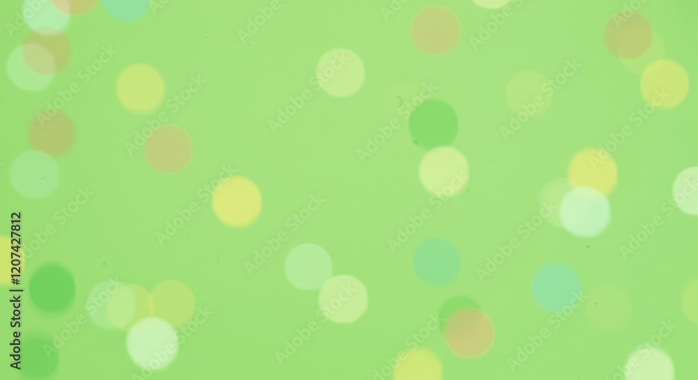Poster soft green bokeh background with gentle circles and light effects