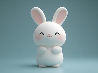 Obraz premium Cute Easter bunny. Easter Celebration Concept