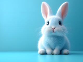 Obraz premium Cute Easter bunny. Easter Celebration Concept