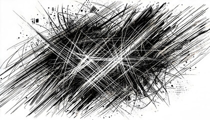 黒いスクラッチ線が広がる抽象的なグランジ背景