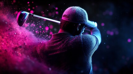 Dynamic Golf Swing: Neon Nights