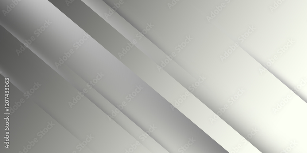 Poster grey white abstract background paper shine and layer element for presentation design