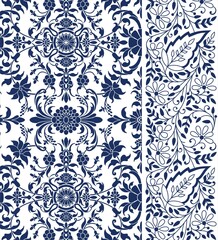 wedding card design, traditional paisley floral pattern , royal India	