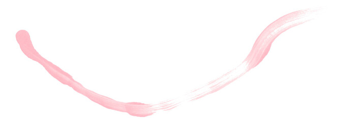 Isolated pink brush strokes on transparent background.