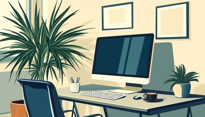 Creative Process in a Sunlit Studio - Artist Painting on a Large Canvas with Warm Light