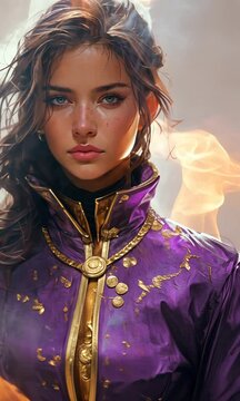 mage wizard in purple robes