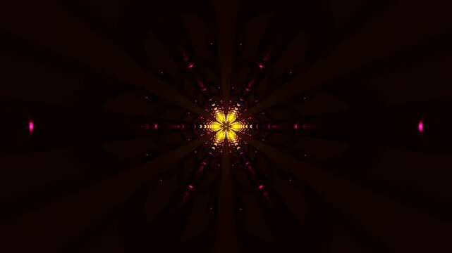 Changing geometric forms seamless VJ loop with abstract strobe lights