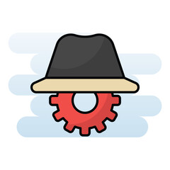 Black Hat vector icon