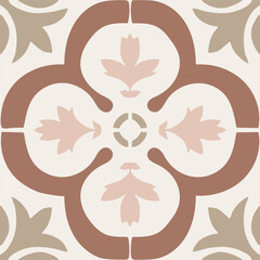 Mocha Azulejos Vector Tile