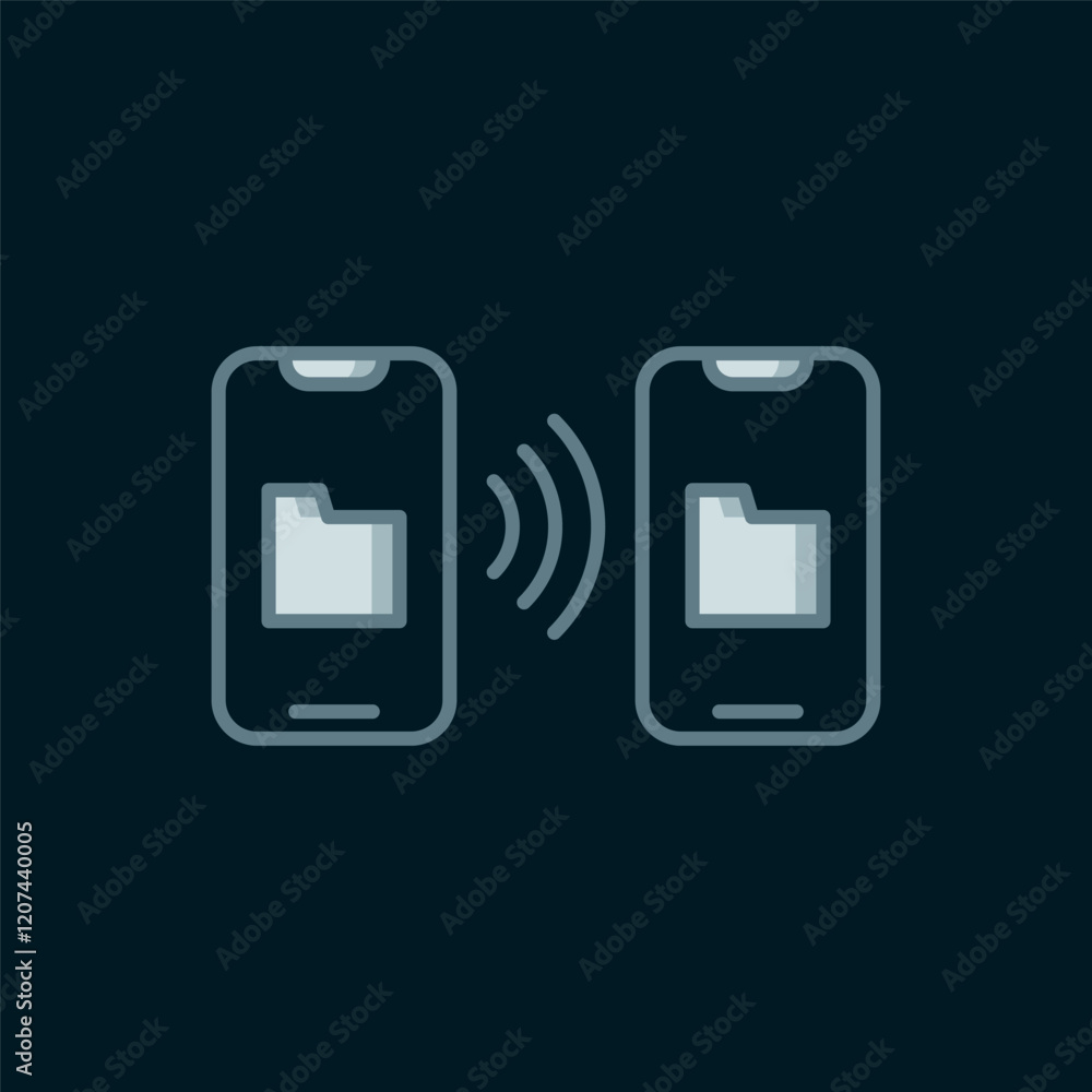 Poster line cloud technology data transfer and storage icon isolated on black background. flat filled outli