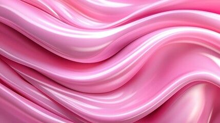 Obraz premium Abstract Pink Liquid Swirls Smooth Shiny Flowing Waves Elegant Background Texture