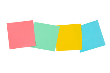 Four sheets of colored paper on a white background. Template for writing years.