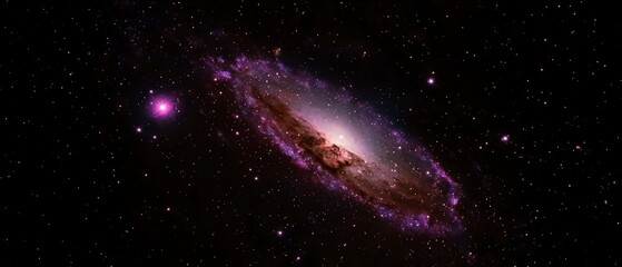 Obraz premium Majestic Spiral Galaxy Cosmic Nebula Stars Deep Space