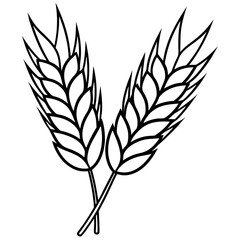 Minimalist Barley Grain Illustration